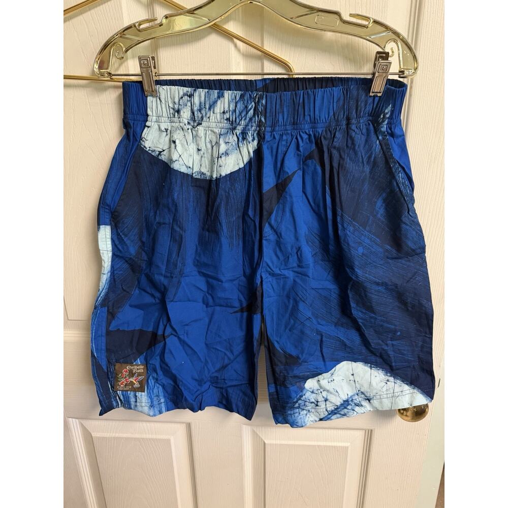 Caribelle Batik Men’s Shorts XL NWT Blue St Kitts New Tags Navy Feathers